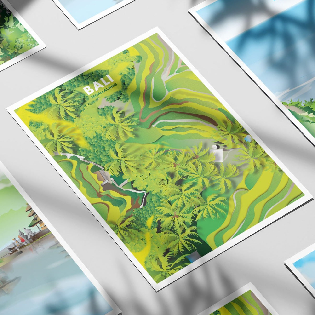 Bali - Tegallalang Illustrated Print
