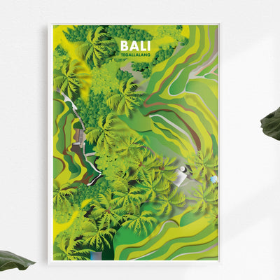 Bali - Tegallalang Illustrated Print