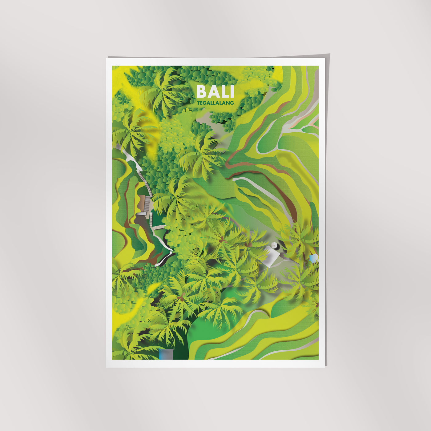 Bali - Tegallalang Illustrated Print