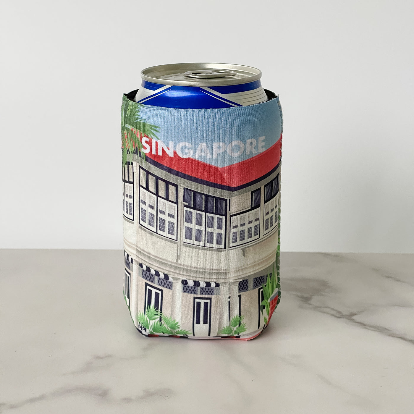 Black and White House Singapore Stubby Holder