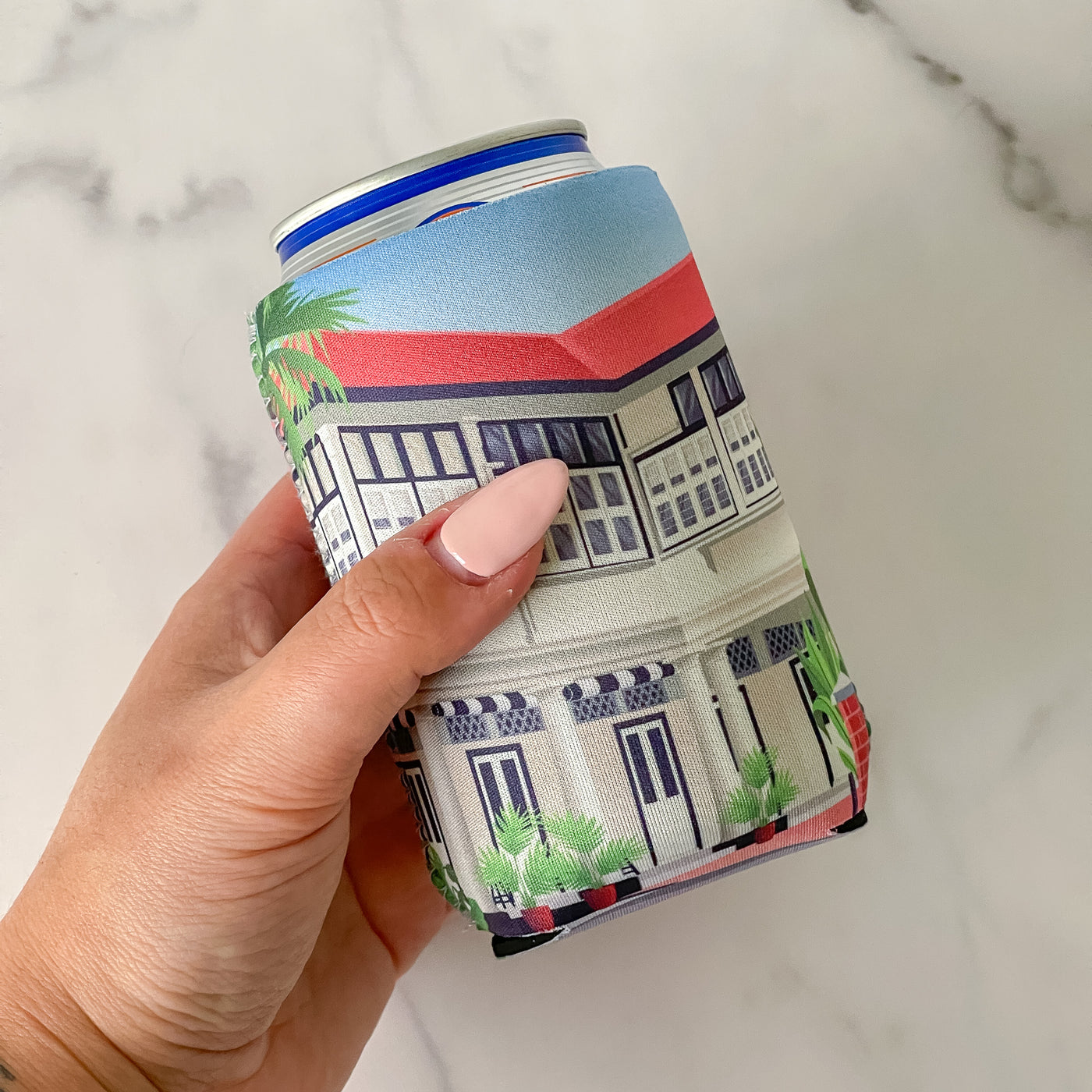 Black and White House Singapore Stubby Holder