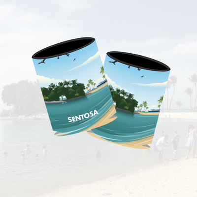 Sentosa Beach Singapore Stubby Holder