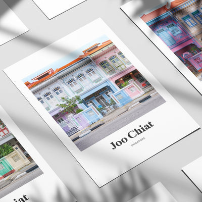 Singapore - Blue Joo Chiat Shophouse Print