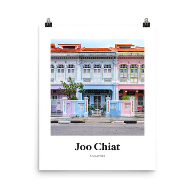 Singapore - Blue Joo Chiat Shophouse Print