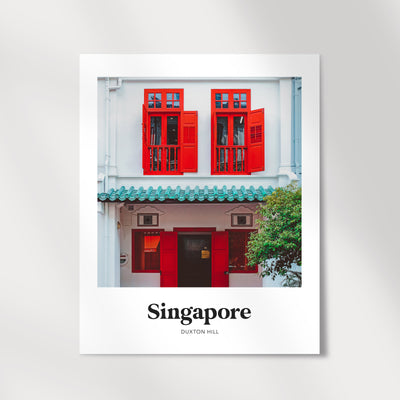 Singapore - Duxton Hill Shophouse Print