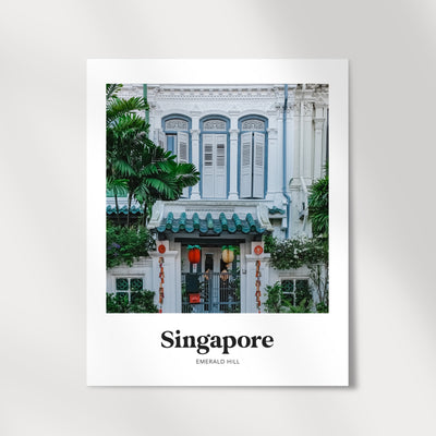 Singapore - Emerald Hill CNY Shophouse Print