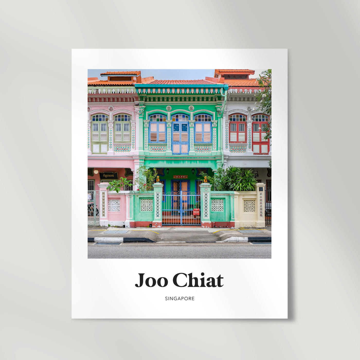 Singapore - Green Joo Chiat Shophouse Print