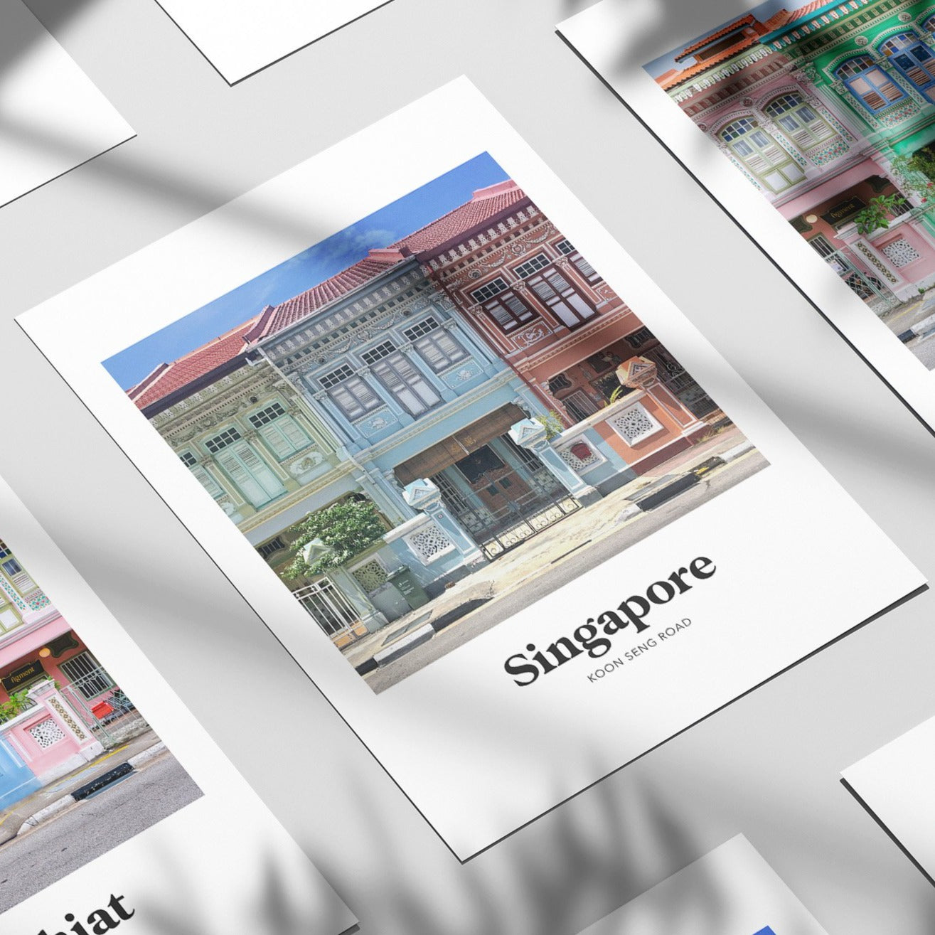 Singapore - Koon Seng Road Pastel Shophouse Print