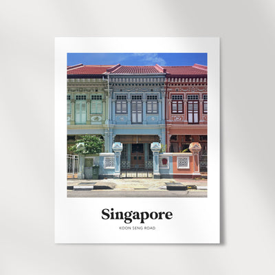 Singapore - Koon Seng Road Pastel Shophouse Print