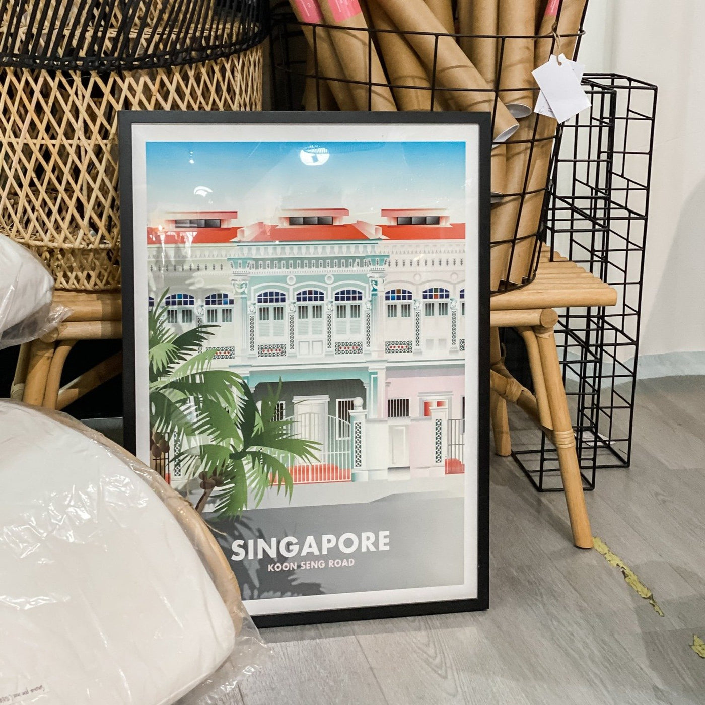 Singapore - Koon Seng Shophouse Illustrated Print