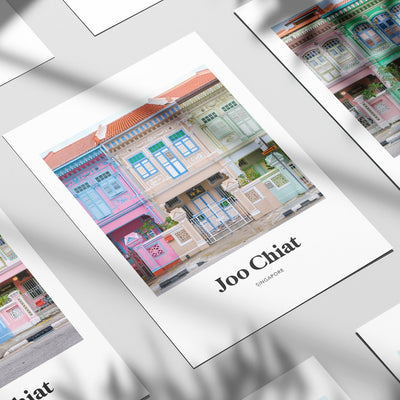 Singapore - Orange Joo Chiat Shophouse Print