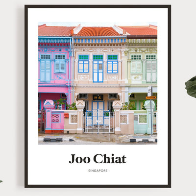 Singapore - Orange Joo Chiat Shophouse Print