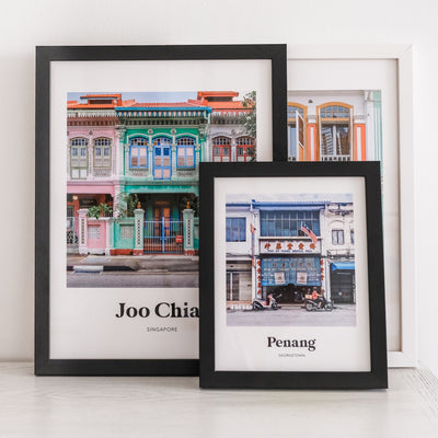 Singapore - Emerald Hill Blue Shophouse Print