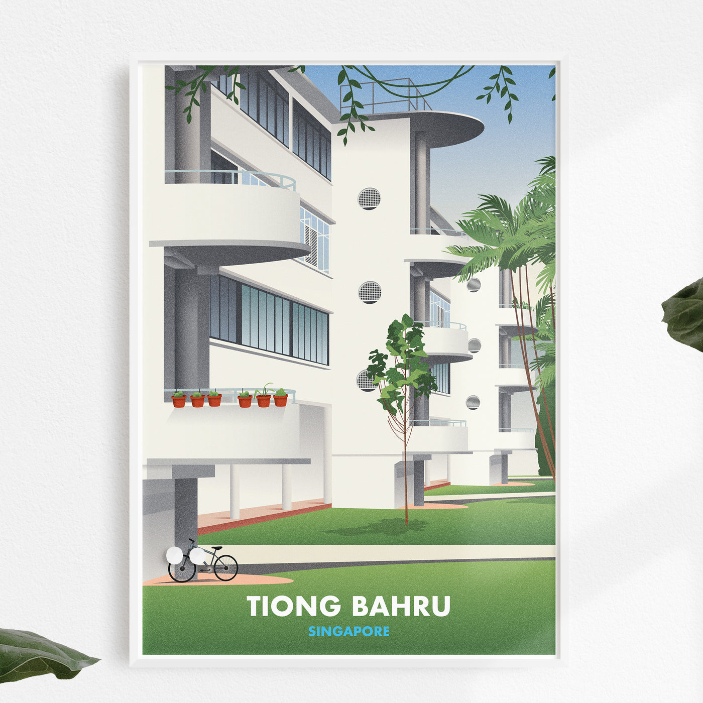 Singapore - Tiong Bahru Illustrated Print