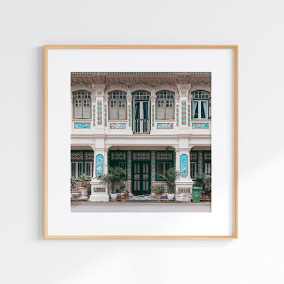 Singapore - Square Petain Road Shophouse Print