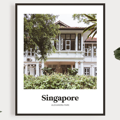 Singapore - Colonial House Alexandra Park Print