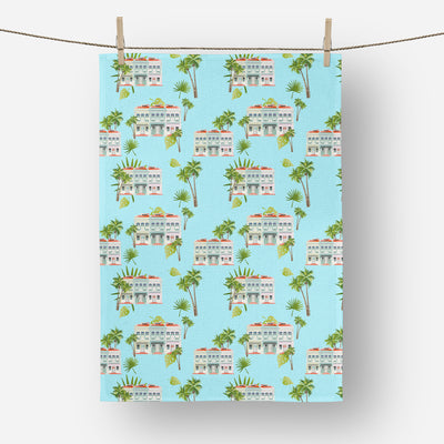 Singapore - Blue Shophouse Tea Towel