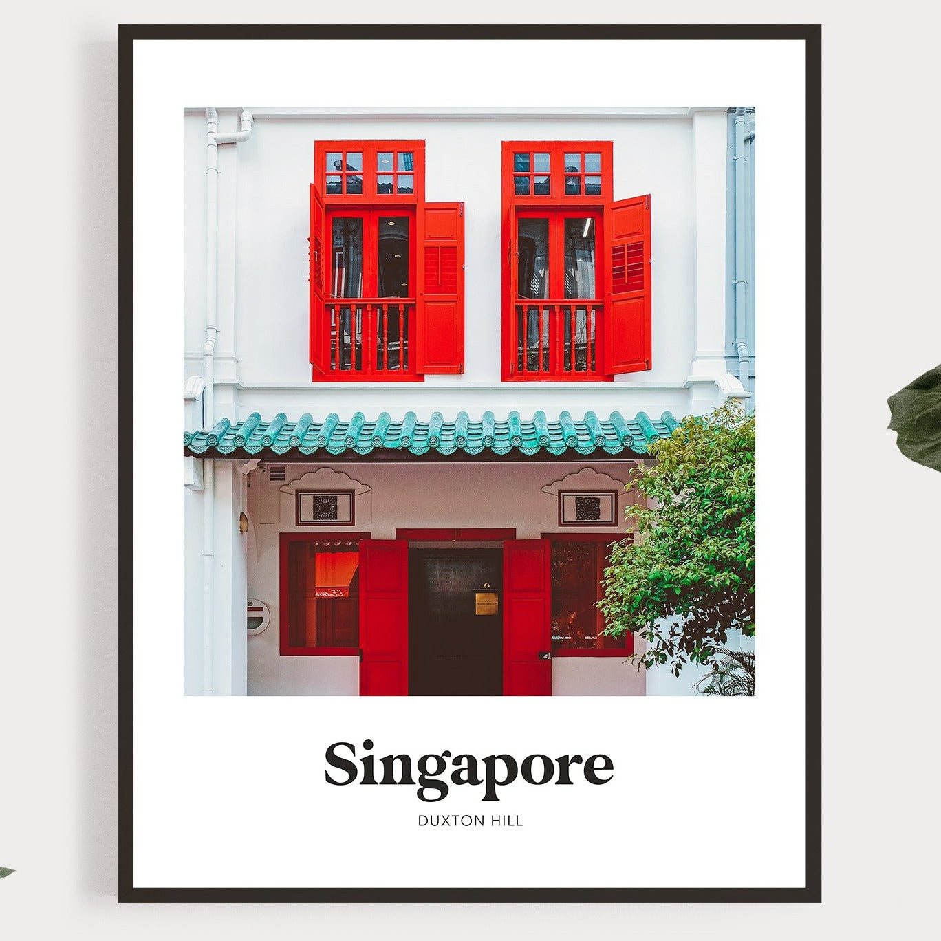 Singapore - Duxton Hill Shophouse Print