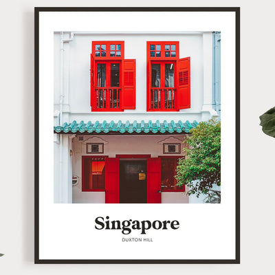 Singapore - Duxton Hill Shophouse Print