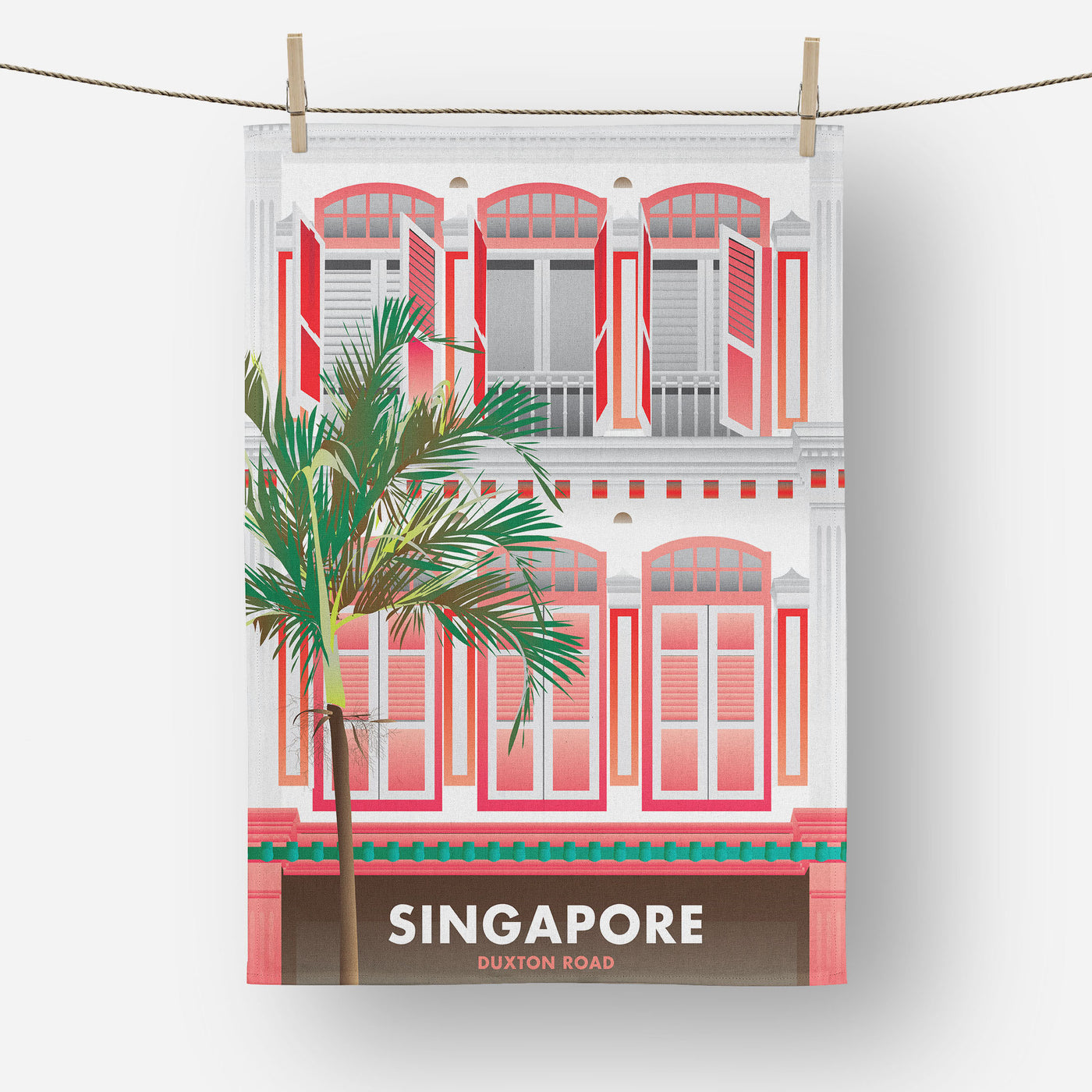 Singapore - Duxton Road Tea Towel