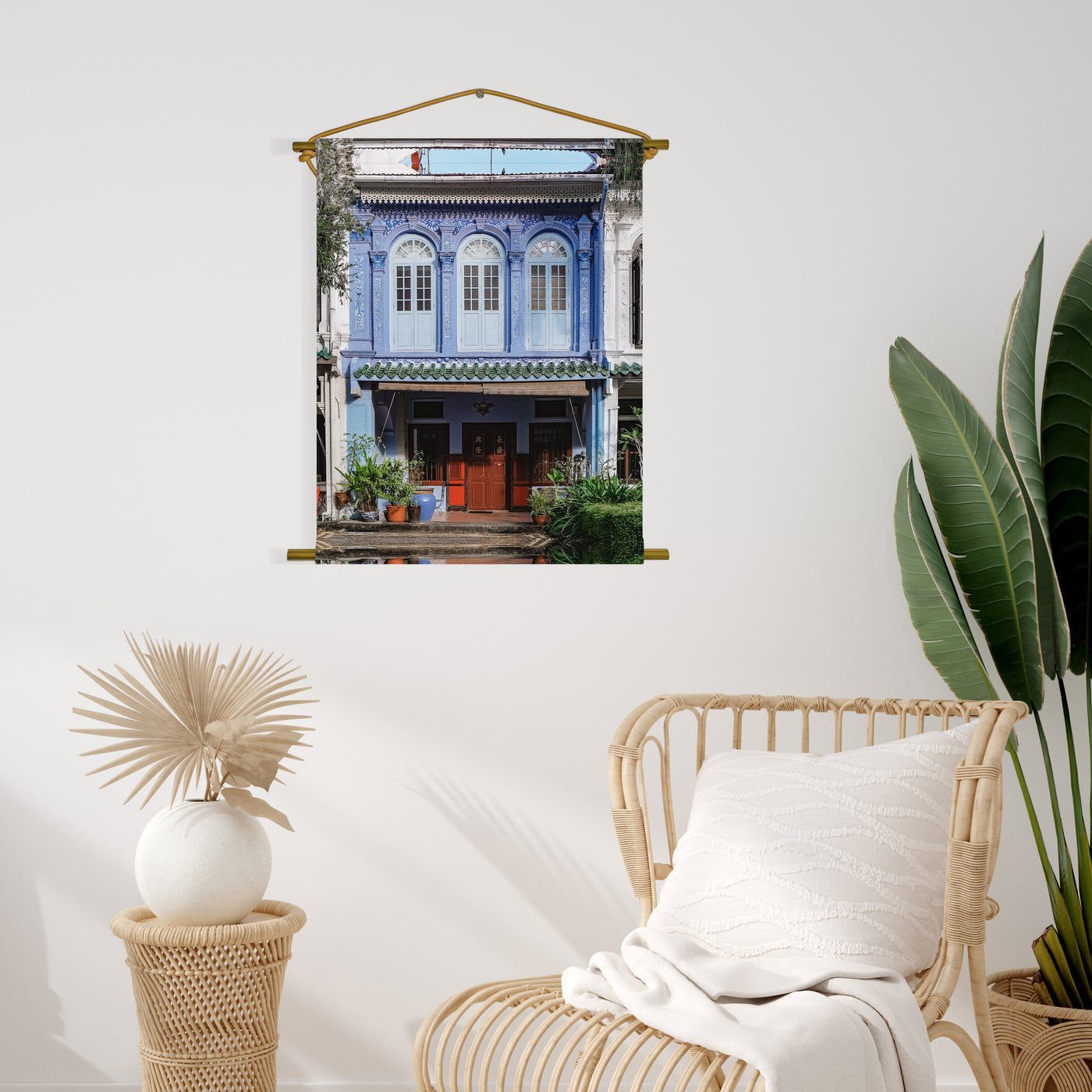 Singapore - Emerald Hill Shophouse Canvas Scroll