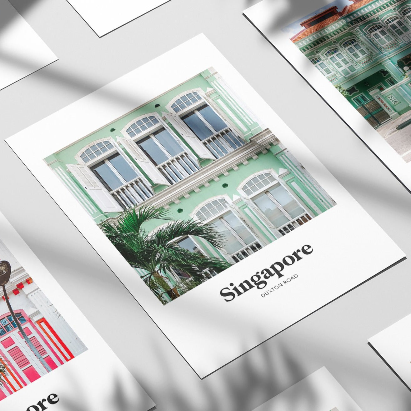 Singapore - Green Duxton Road Shophouse Print