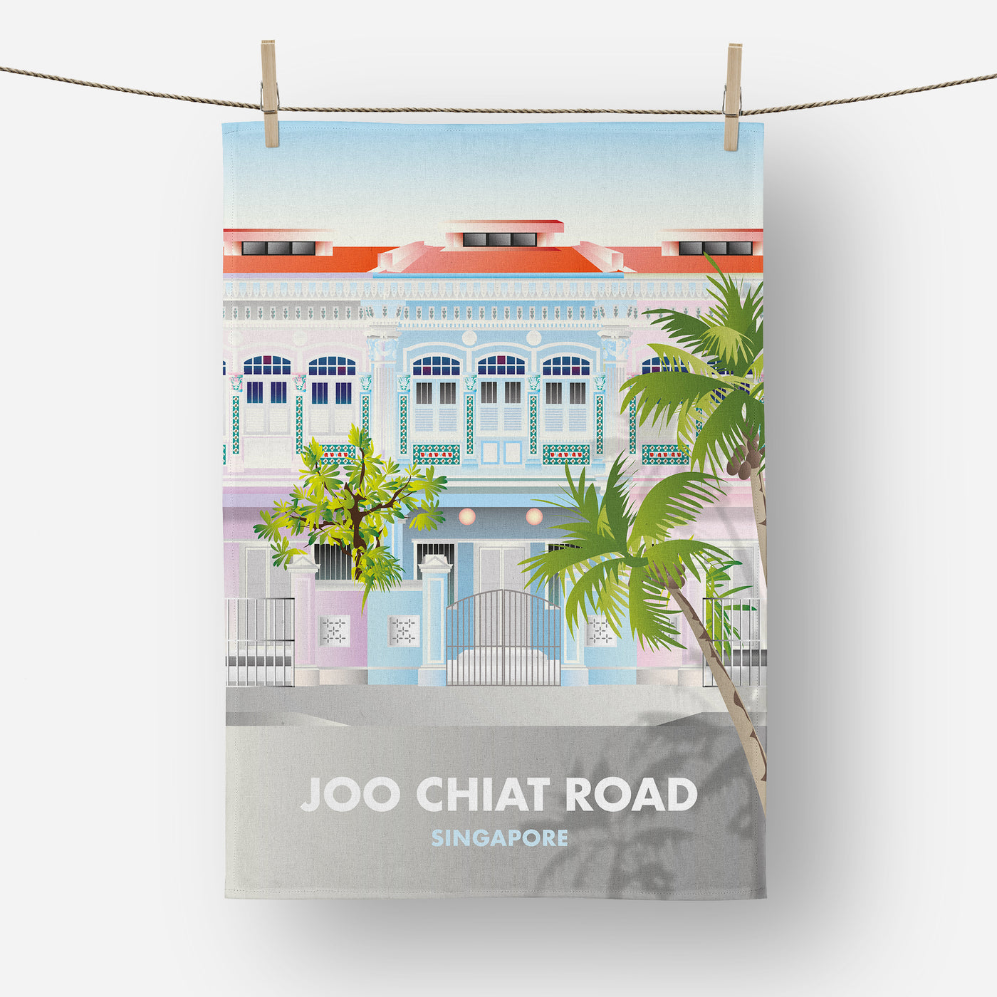 Singapore - Joo Chiat Road Tea Towel