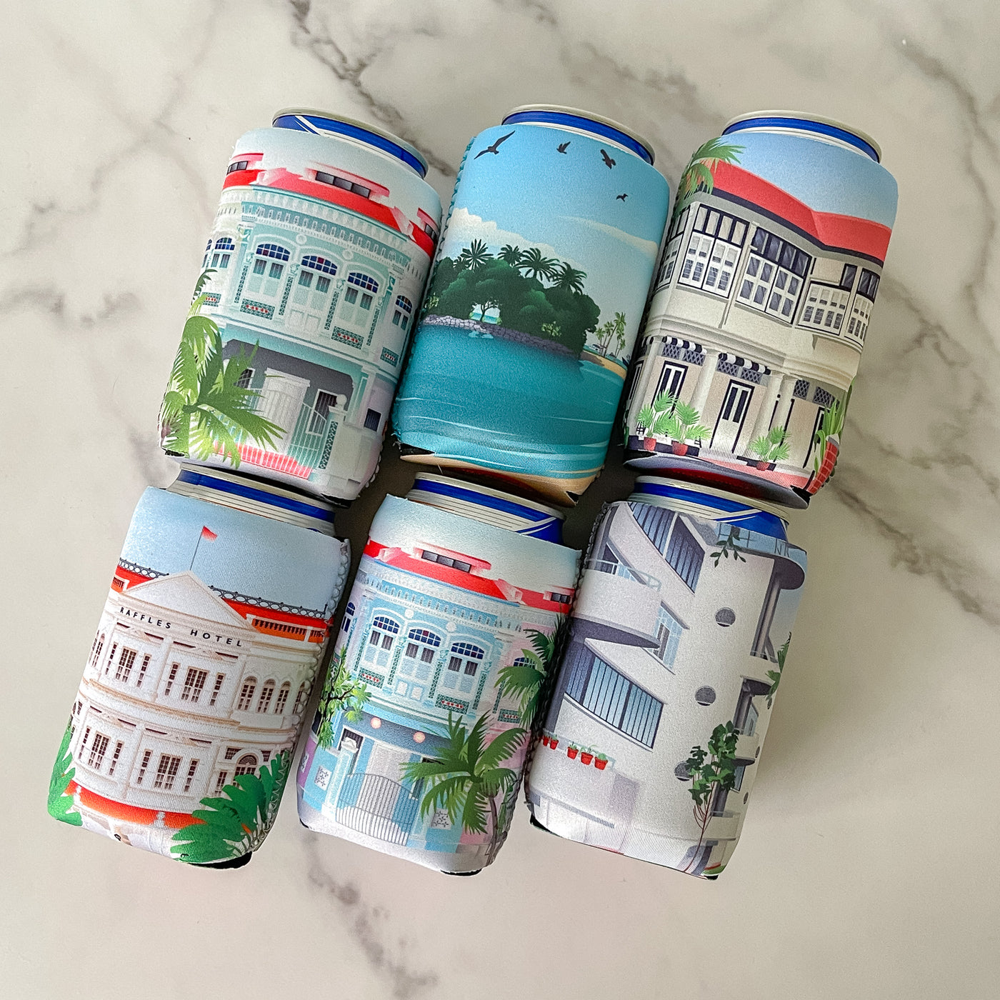 Singapore Stubby Holder Set of 6