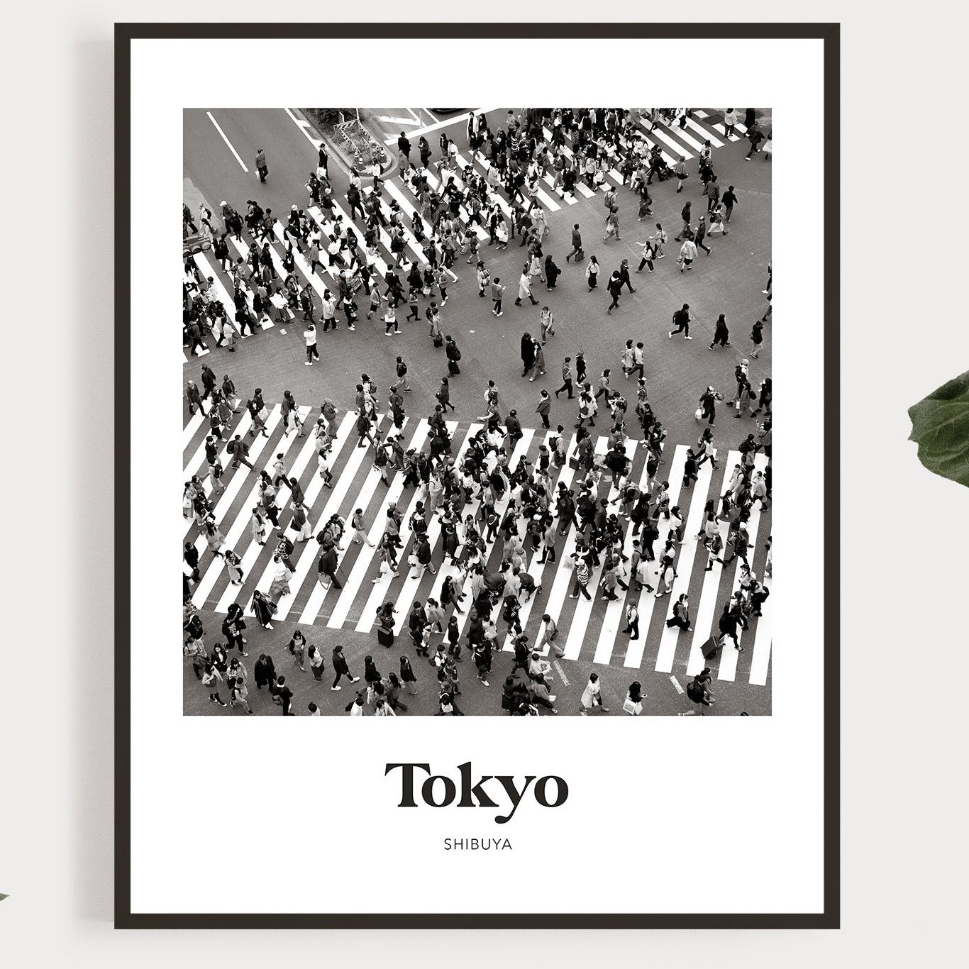 Tokyo - Black & White Shibuya Crossing Print