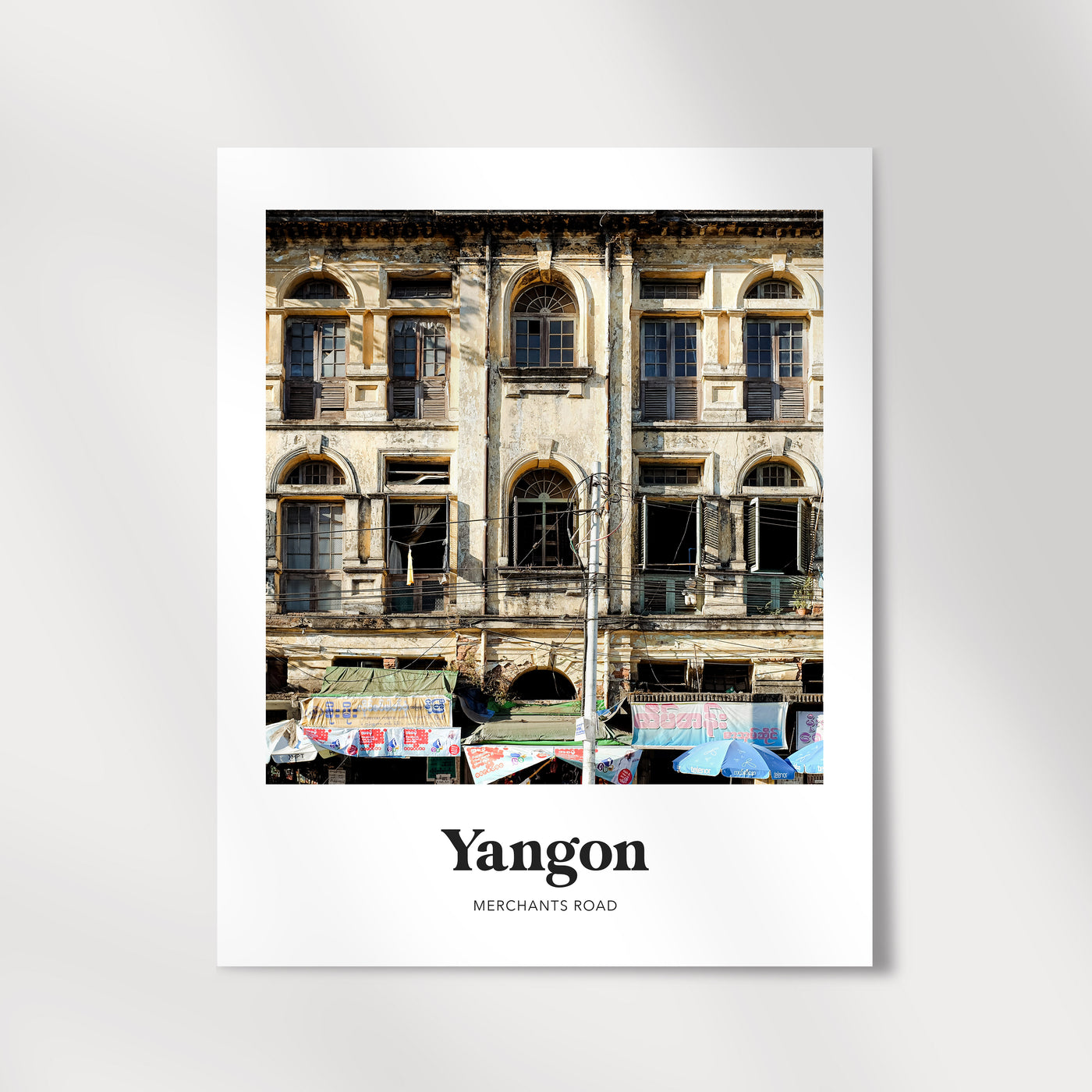 Yangon - Merchants Road Print