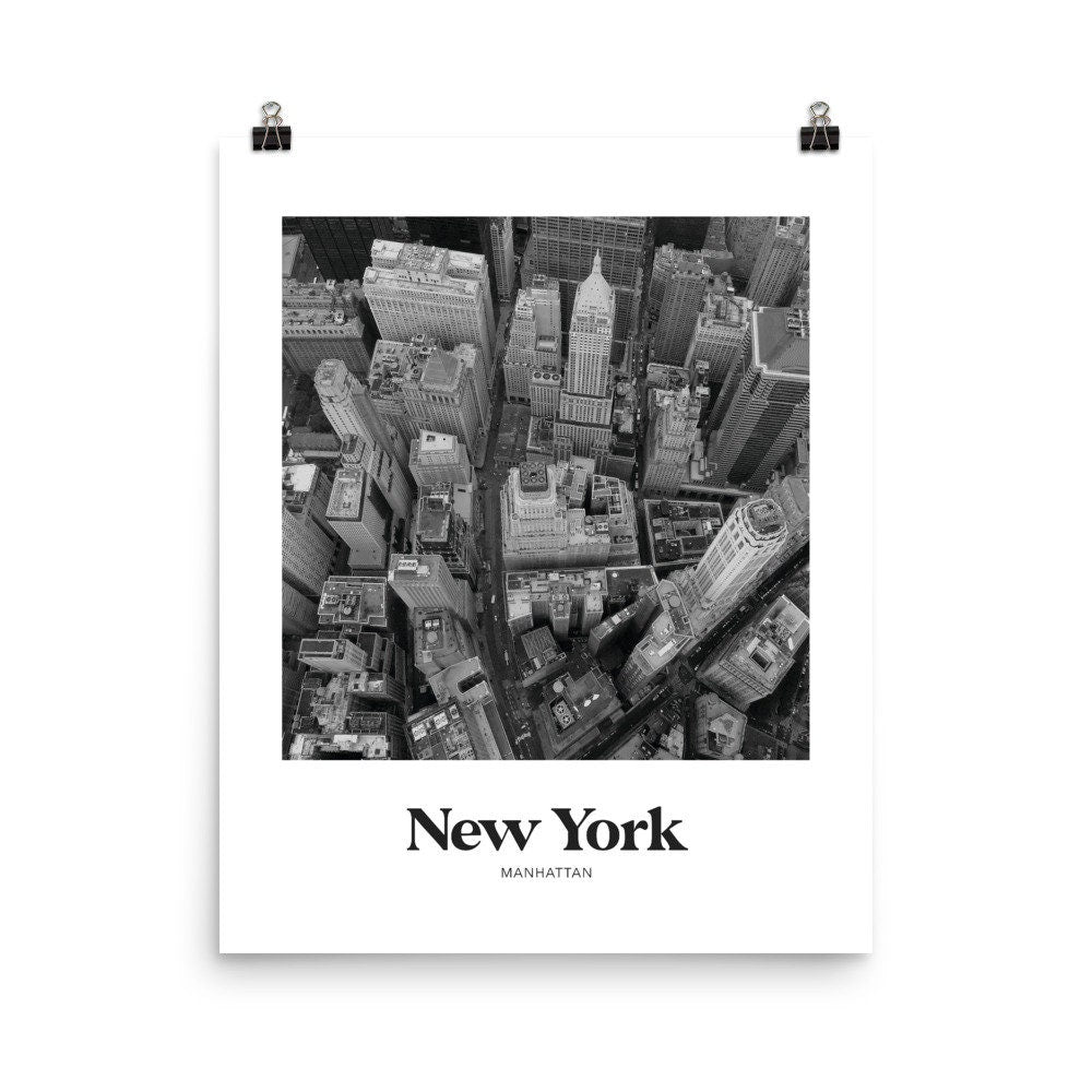 New York - Black & White Manhattan Print
