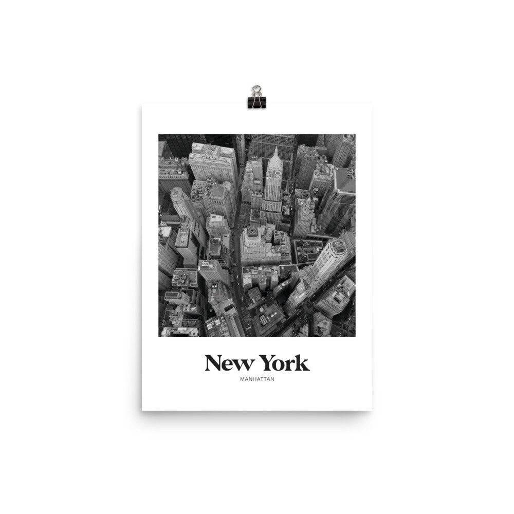New York - Black & White Manhattan Print