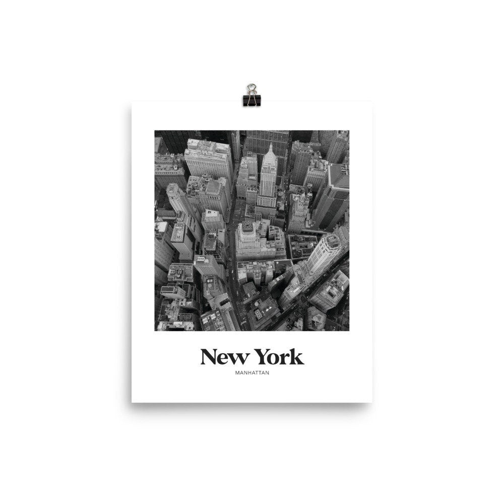 New York - Black & White Manhattan Print