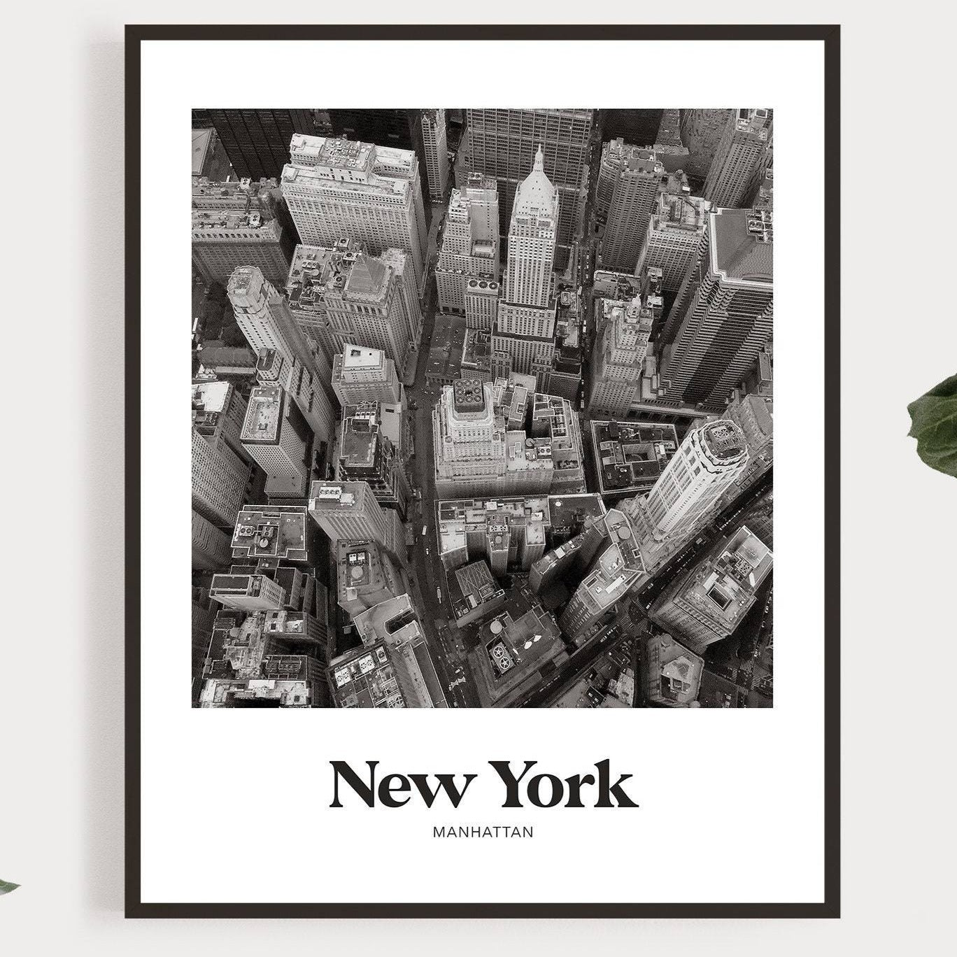 New York - Black & White Manhattan Print