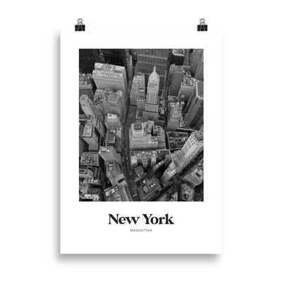 New York - Black & White Manhattan Print