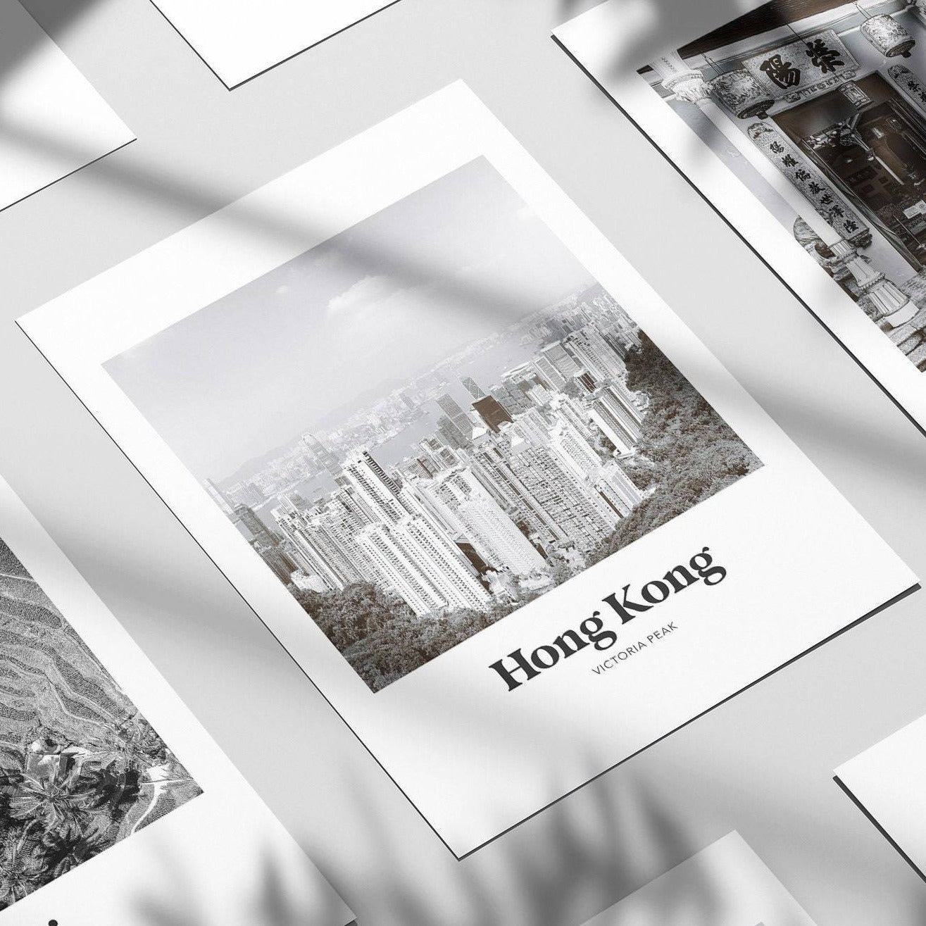 Hong Kong - Black & White Victoria Peak Print