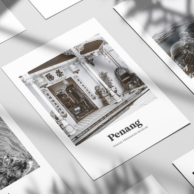 Penang - Black & White Peranakan Museum Print