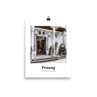 Penang - Black & White Peranakan Museum Print