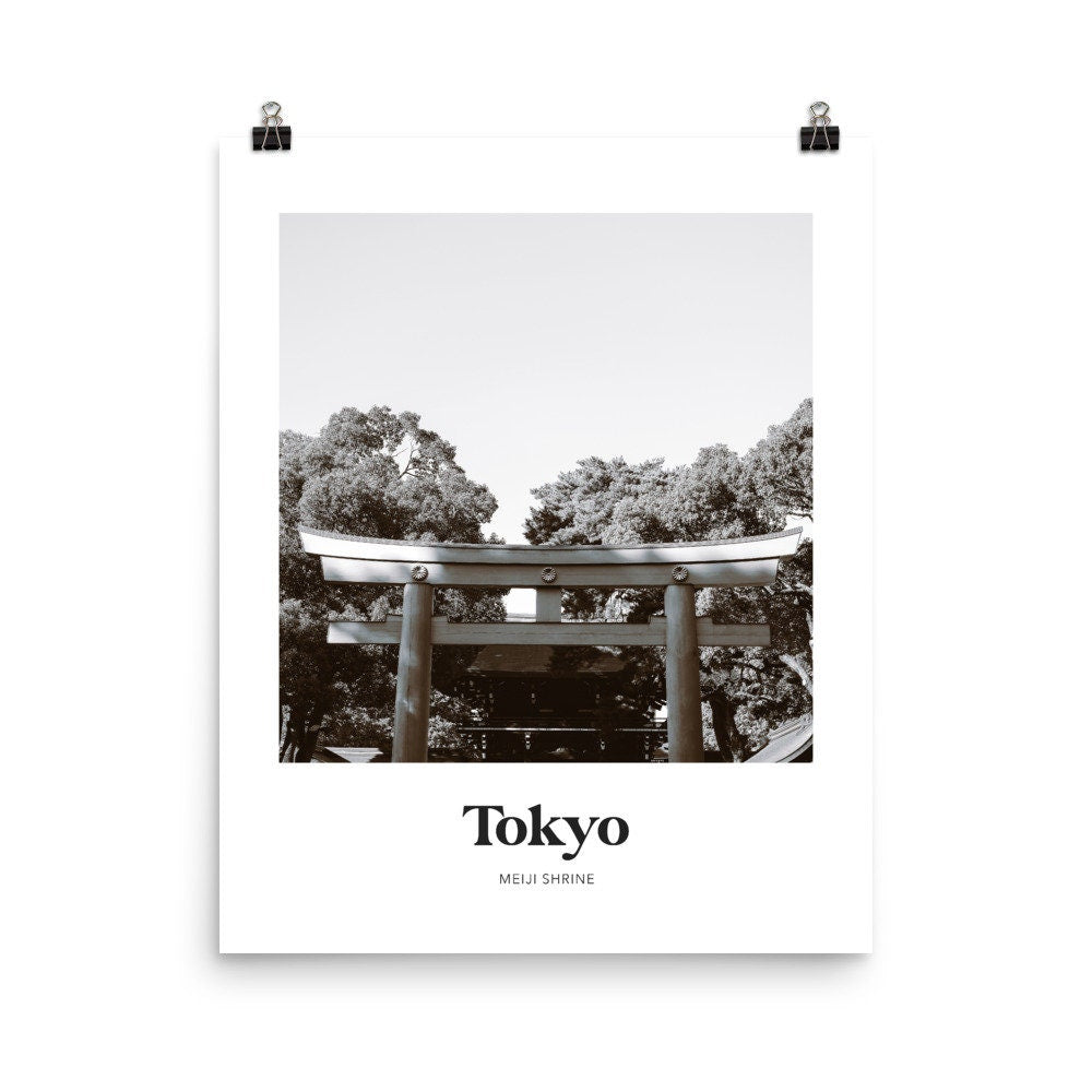 Tokyo - Black & White Meiji Shrine Print