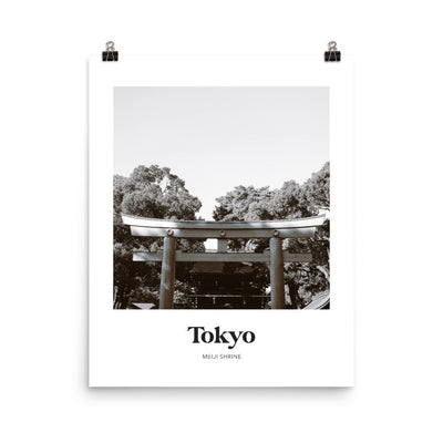 Tokyo - Black & White Meiji Shrine Print