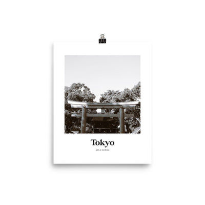 Tokyo - Black & White Meiji Shrine Print