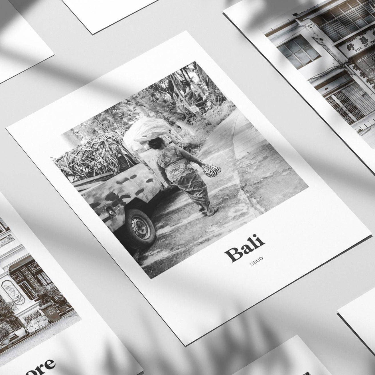Bali - Black & White Ubud Woman Print