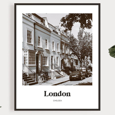 London - Black & White Chelsea Print