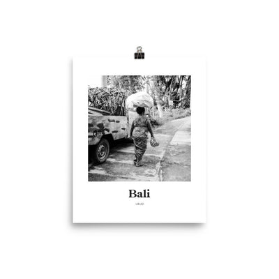 Bali - Black & White Ubud Woman Print