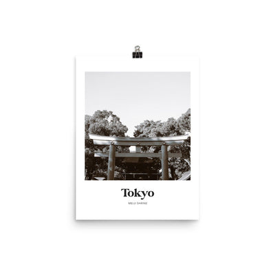Tokyo - Black & White Meiji Shrine Print