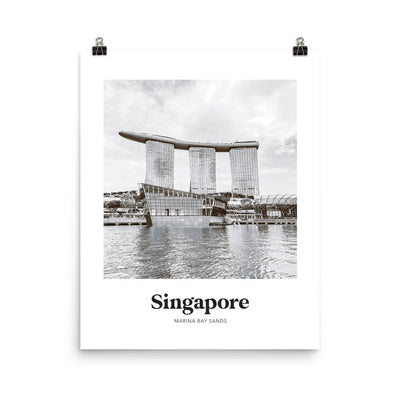 Singapore - Black & White Marina Bay Sands Print