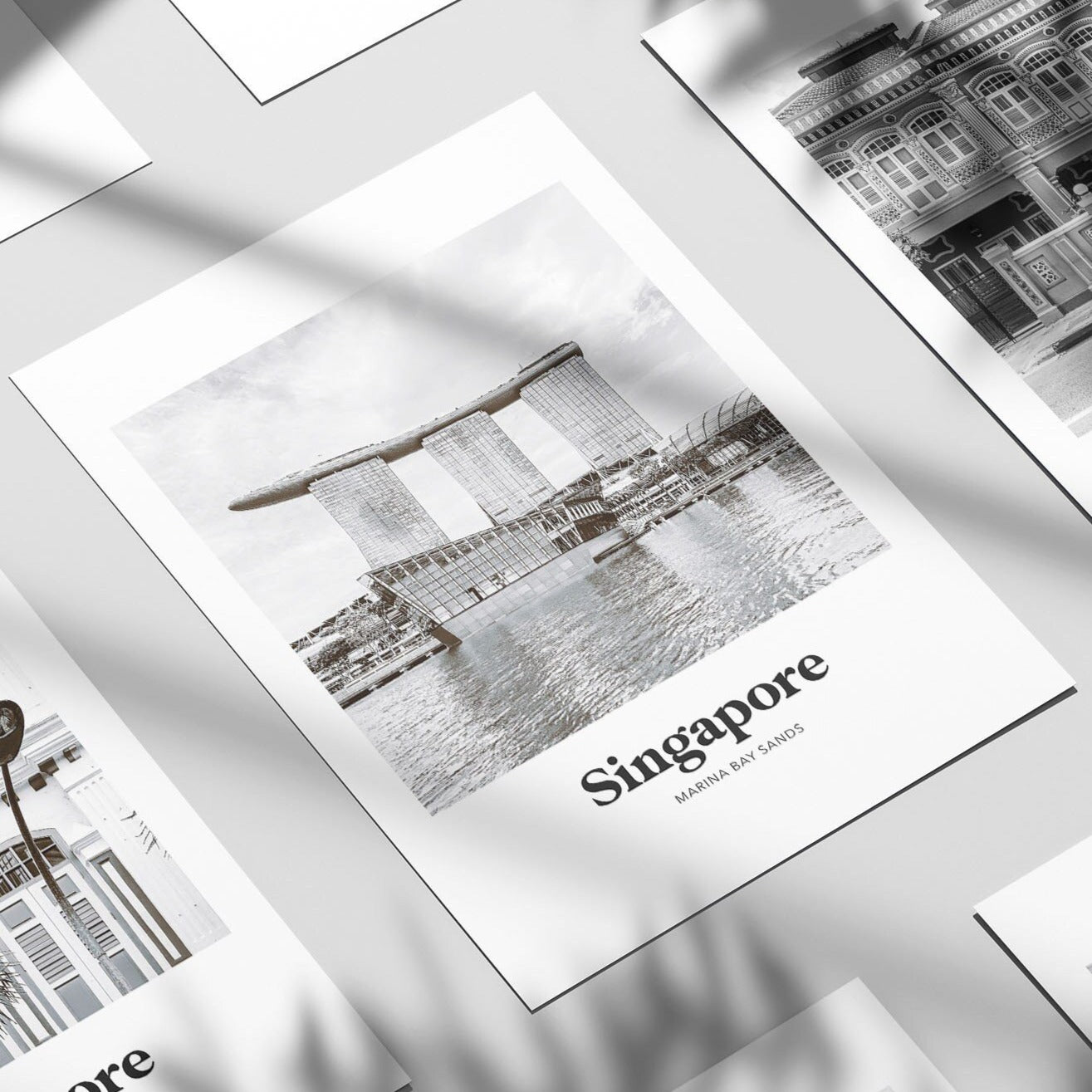 Singapore - Black & White Marina Bay Sands Print