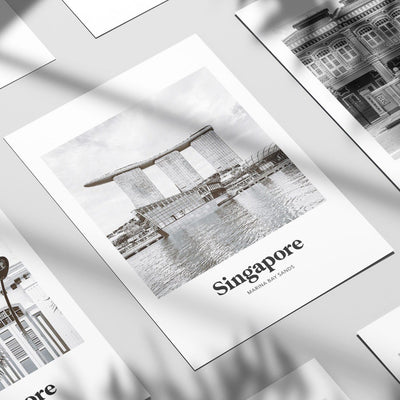 Singapore - Black & White Marina Bay Sands Print