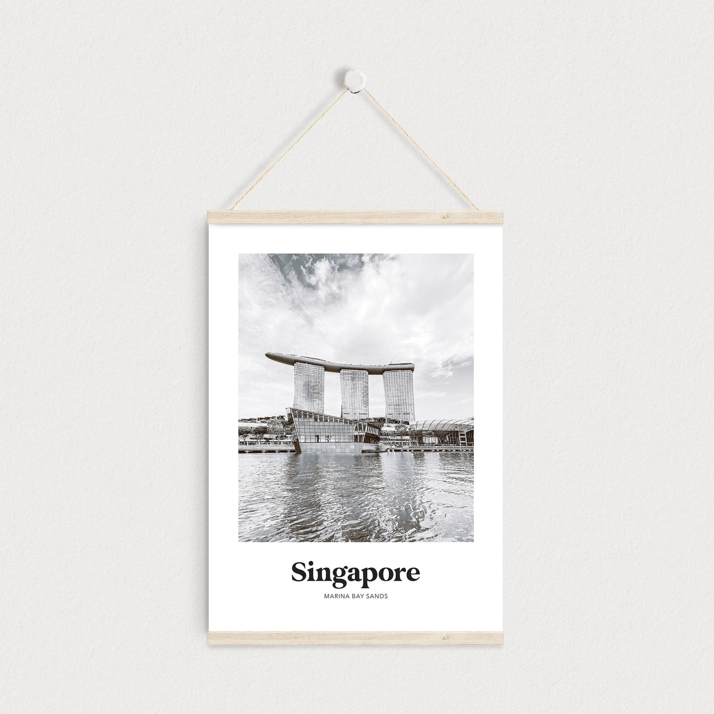 Singapore - Black & White Marina Bay Sands Print