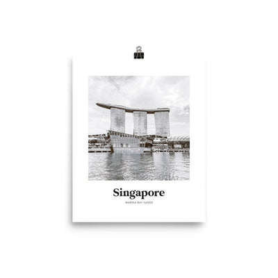 Singapore - Black & White Marina Bay Sands Print